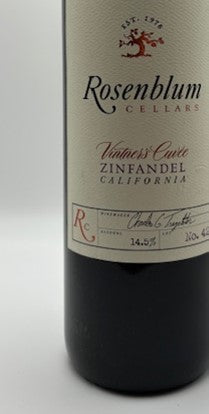 Rosenblum Vintners Cuvee Zinfandel